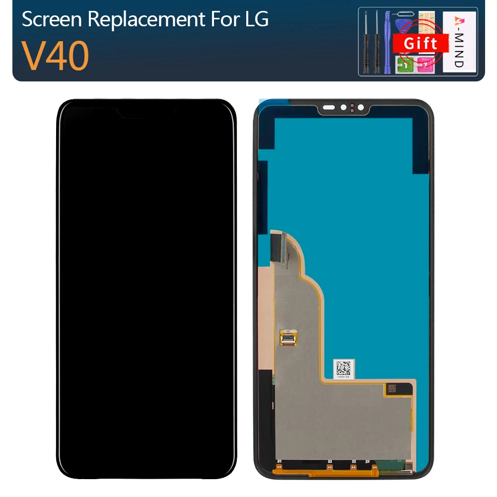 

New 6.5" For LG V40 ThinQ LCD Display Monitor Panel Touch Screen Digitizer with Frame Assembly for LG V40 LCD Screen Replacement