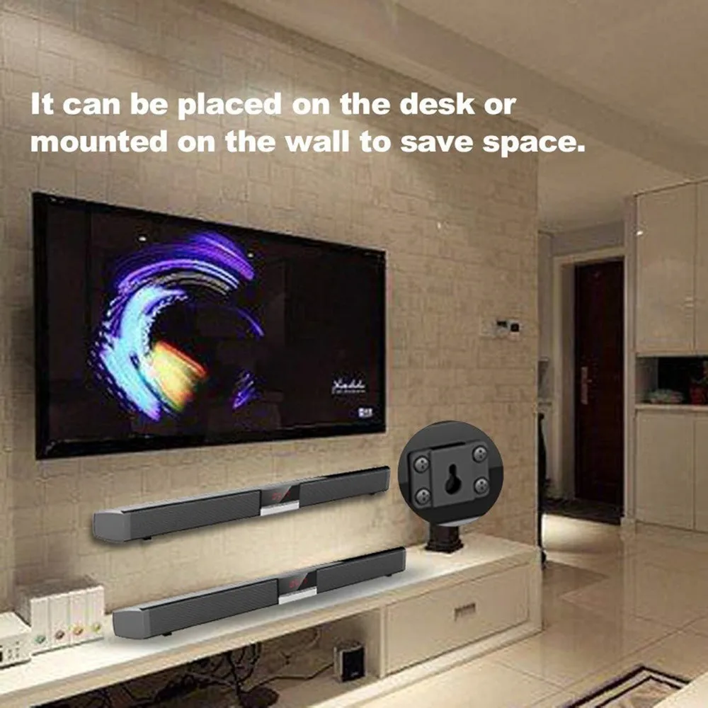 HYASIA SR100 Plus Bluetooth Soundbar Home TV Speaker Wireless Subwoofer Remote Control Stereo Sound Speakers for Home Theater HYASIA SR100 Plus Bluetooth Soundbar Home TV Speaker Wireless Subwoofer Remote Control Stereo Sound Speakers for Home Theater