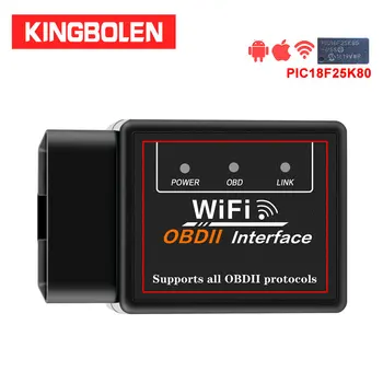 

ELM327 V1.5 WiFi PIC18F25K80 Chip OBDII Diagnostic Tool IPhone/Android/PC ELM 327 ATPPS ICAR2 OBD2 Auto Scanner Code Reader