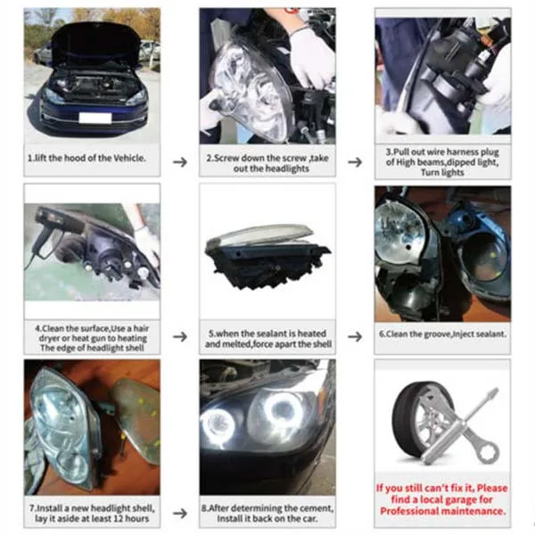 2Pcs Car Clear Headlight Lens Cover Replacement Head Light Lamp Cover for Honda Accord 2003-2007