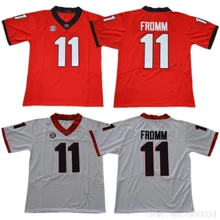 Мужские трикотажные изделия из Джорджии бульдогов 11 Jake Fromm college-белый красный черный сшитые размеры S-3XL