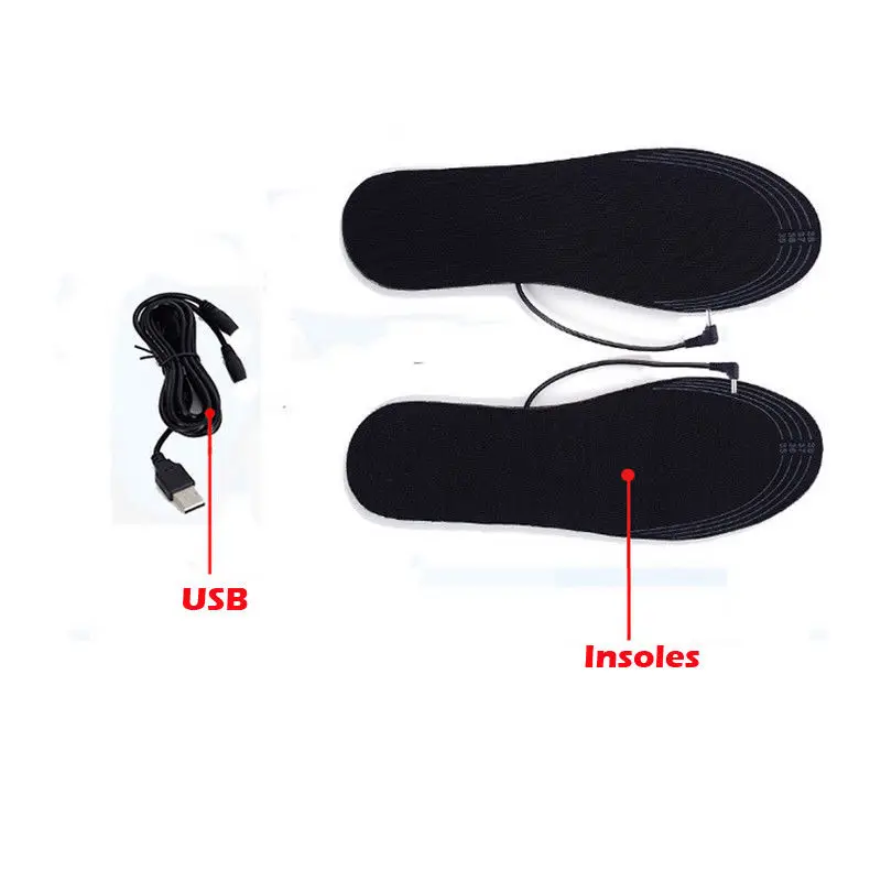 Электрический Подогрев обуви стельки теплые носки обогреватель ног USB ноги зимние теплые колодки