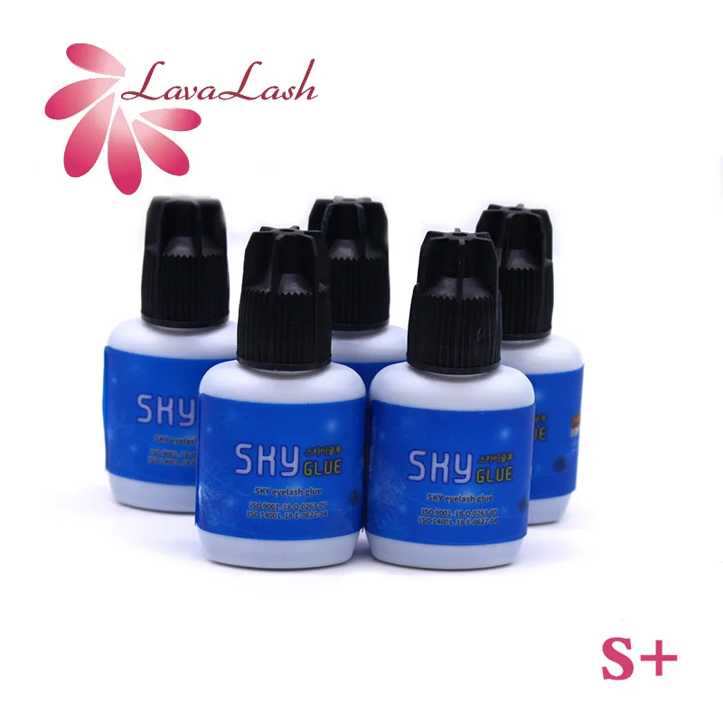 

5 PCS Original Korea 10ml Sky Glue for Eyelash Extension Individual Fast Drying Long Last Lash Glue No Irritation Wholesale