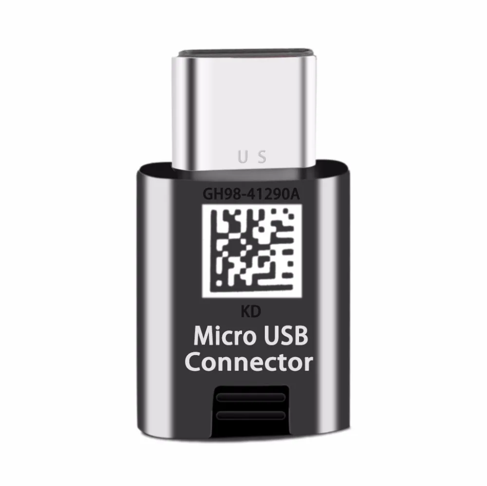 Samsung Micro USB к type C конвертер адаптер для Galaxy S8 S8 Plus S9 S9plus S10 S10PLUS S10E Note 7 8 9 другой USB C смартфон - Цвет: Черный