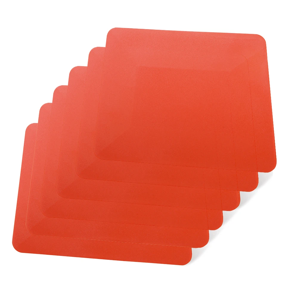 

EHDIS 6pcs Window Wash Card Plastic Scraper Vinyl Film Wrapping Soft Squeegee Carbon Fiber Tint Sticker Remover Clean Car Tools