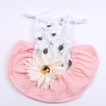 

Dog Cat Dress Shirt Vest Sunflowers Design Pet Puppy Skirt Spring/Summer Apparel 2 Colours 5 Sizes