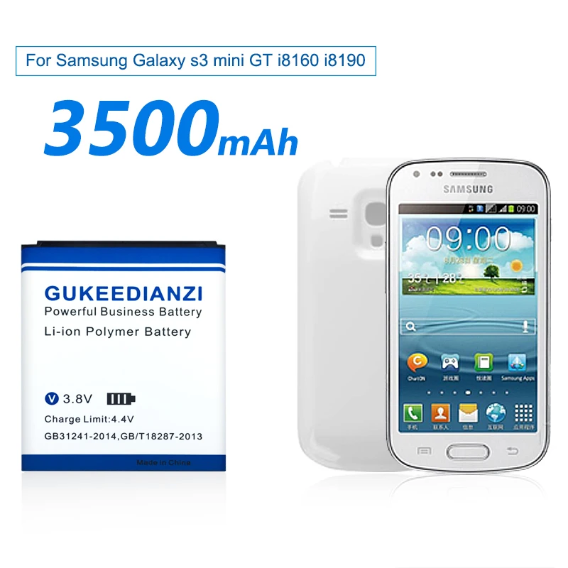 Аккумулятор gukeedianzi для samsung Galaxy S3 мини I8190/Ace 2 I8160/S Duos S7562 S7566 S7568 S7582 S7560 S7580 i739 i669 J1 мини