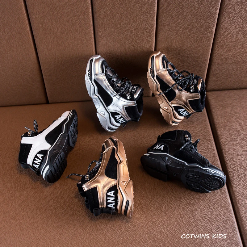 CCTWINS/детская обувь; коллекция года; сезон осень; модная спортивная Белая обувь для девочек; повседневные Черные кроссовки для мальчиков; детские кроссовки для бега; FH2617