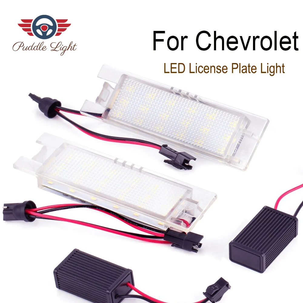 

2x 18SMD LED Led Number License Plate Lights Auto Replacement Bulb For Chevrolet Camaro Malibu Volt Cobalt Hyundai 1X35