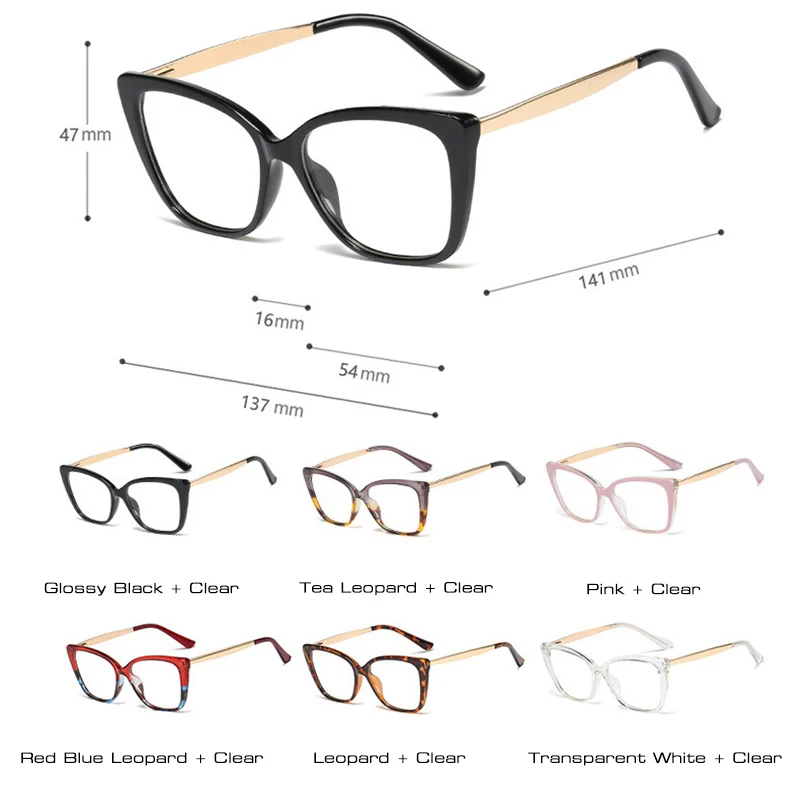 SO&EI, Ретро стиль, кошачьи глаза, мужские и женские очки, оправа, металлические ножки, прозрачные линзы, TR90, удобные очки, оптическая близорукость, оправа для очков