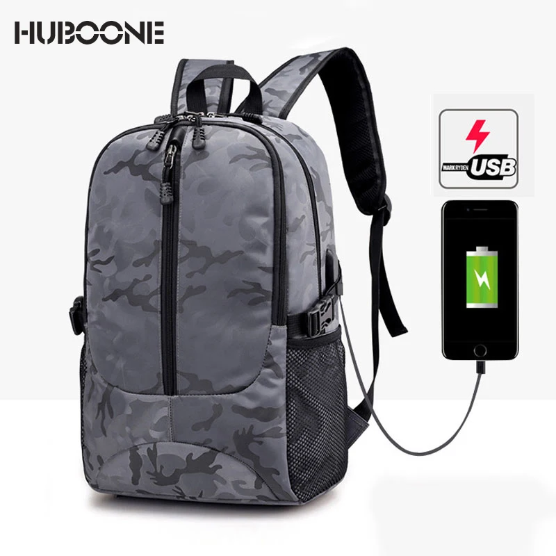 Мужской рюкзак многофункциональный с USB-интерфейсом подходит для ноутбука 14