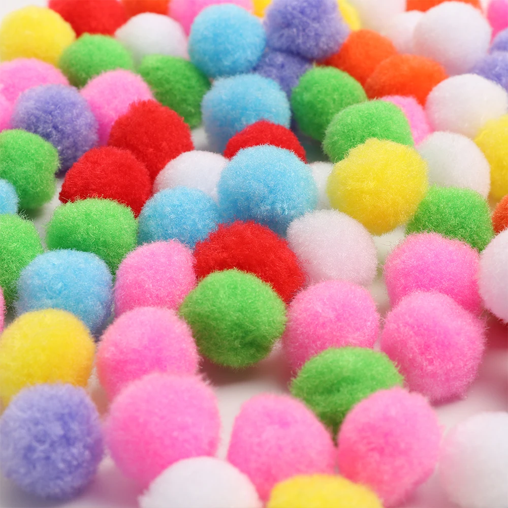 100-1000x DIY pink Color Mini Soft Fluffy Pom Poms Pompoms Ball 8mm