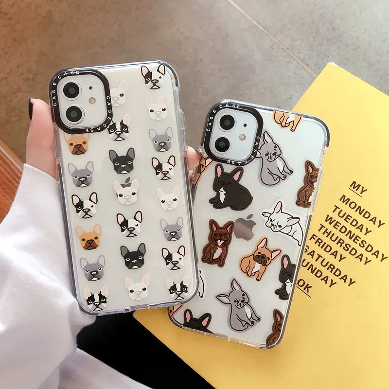 Чехол для телефона с милой собачкой из мультфильма iPhone 11 11Pro Max прозрачный мягкий