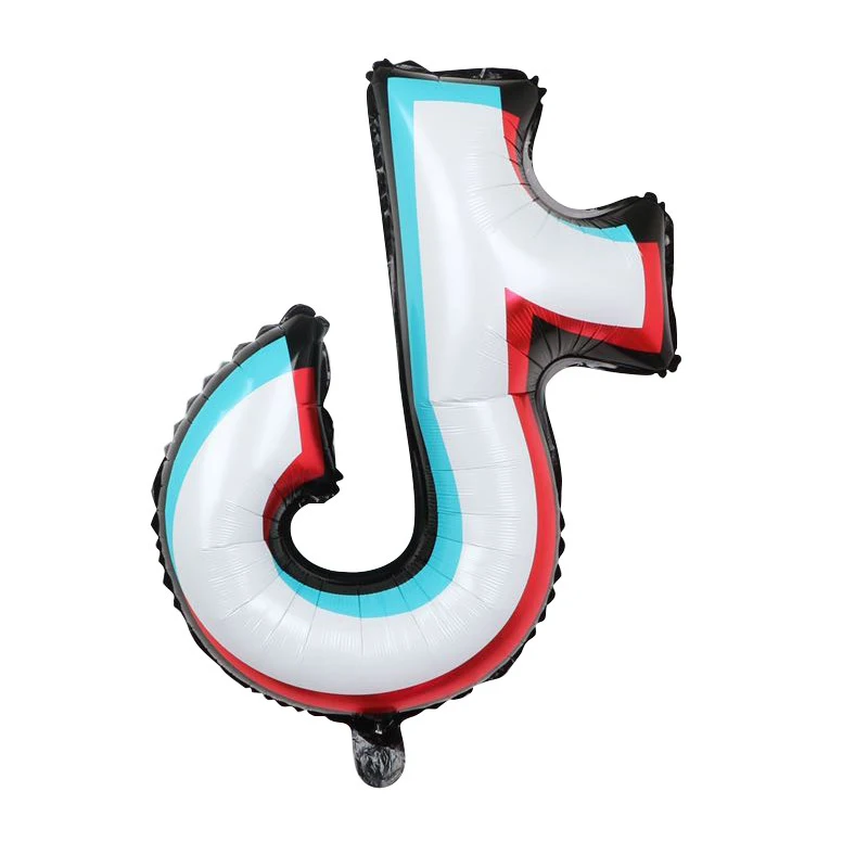 

10pcs 18inch Tiktok Symbol Foil Balloon Helium balloon Supplies Balony Happy Birthday Party Decorations Air Globos Balloons