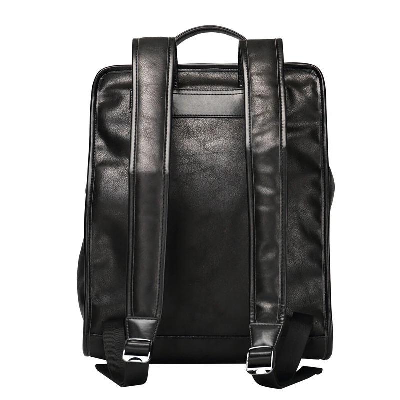 BISON DENIM New Men Large Capacity Backpack Fashion Leather Waterproof Men Backpack Casual Laptop Travel School Bags N2581 2