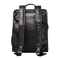 BISON DENIM New Men Large Capacity Backpack Fashion Leather Waterproof Men Backpack Casual Laptop Travel School Bags N2581 2