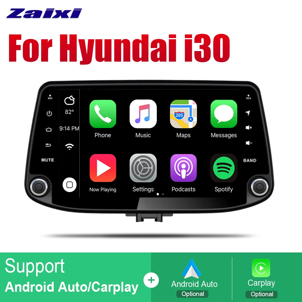 ZaiXi Android 2 Din Авто Радио для Hyundai i30 2017 ~ 2019 автомобильный мультимедийный плеер GPS