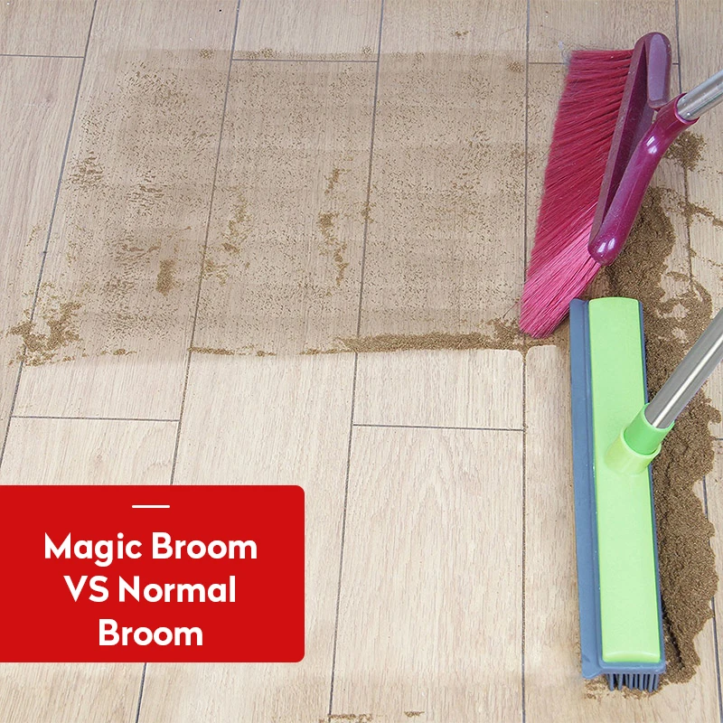 Telescopic Household Floor Sweeper Carpet Cleaner Miracle Rubber