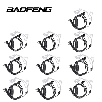 

10pcs Baofeng Two Way Radio Original Accessories Dual PTT UV-82 Covert Air Acoustic Tube Earpiece for UV-82 Walkie Talkie