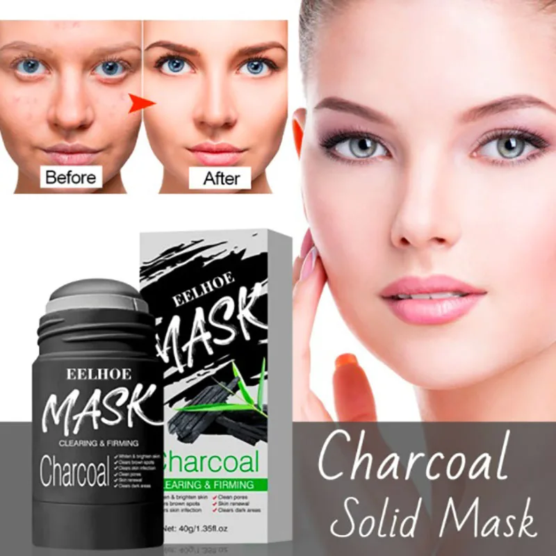 

Bamboo Charcoal Black Facial Masque Visage De Soin Máscara Blackhead Remover Mud Mask For Face Rosto Limpeza Gezichtsmasker