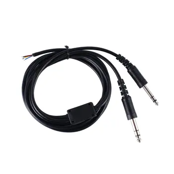 

DIY 2m UFQ Aviation Headset Dual-plug Aircraft Headphones Replacement cable Mono Cable Type