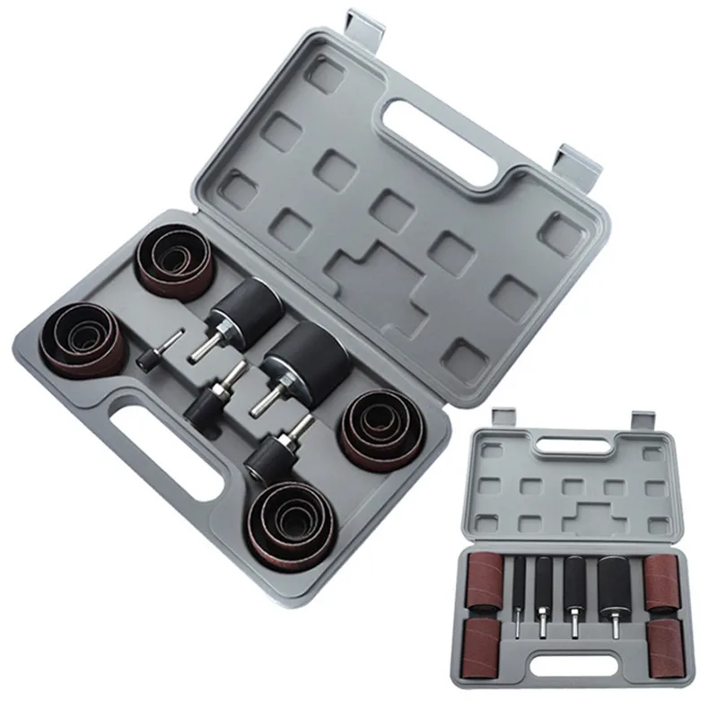 Drum Sander Kit 80 120 Spindle Sanding Drum Sander With Case For Drill