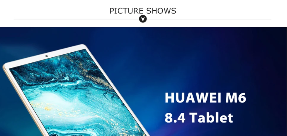 Huawei M6 Android 9,0 планшет Pad 4 Гб 64 Гб Kirin 980 Восьмиядерный 8,4 дюймов 6100 мАч Mediapad