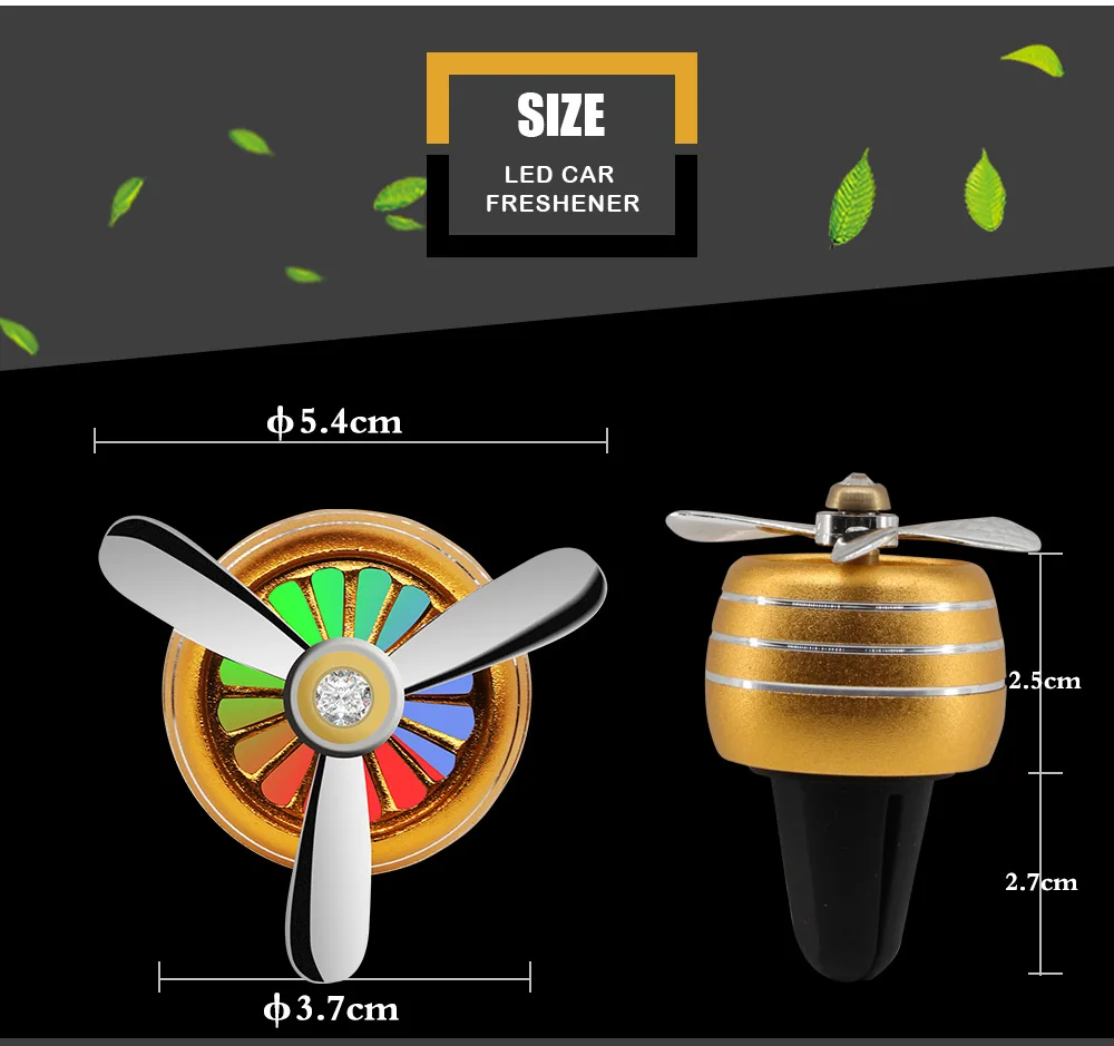 Автомобильный освежитель воздуха запах светодиодный мини Кондиционер Вентиляционный Выход духи клип вентилятор для Audi BMV chevrolet citroen fiat Ford аксессуары