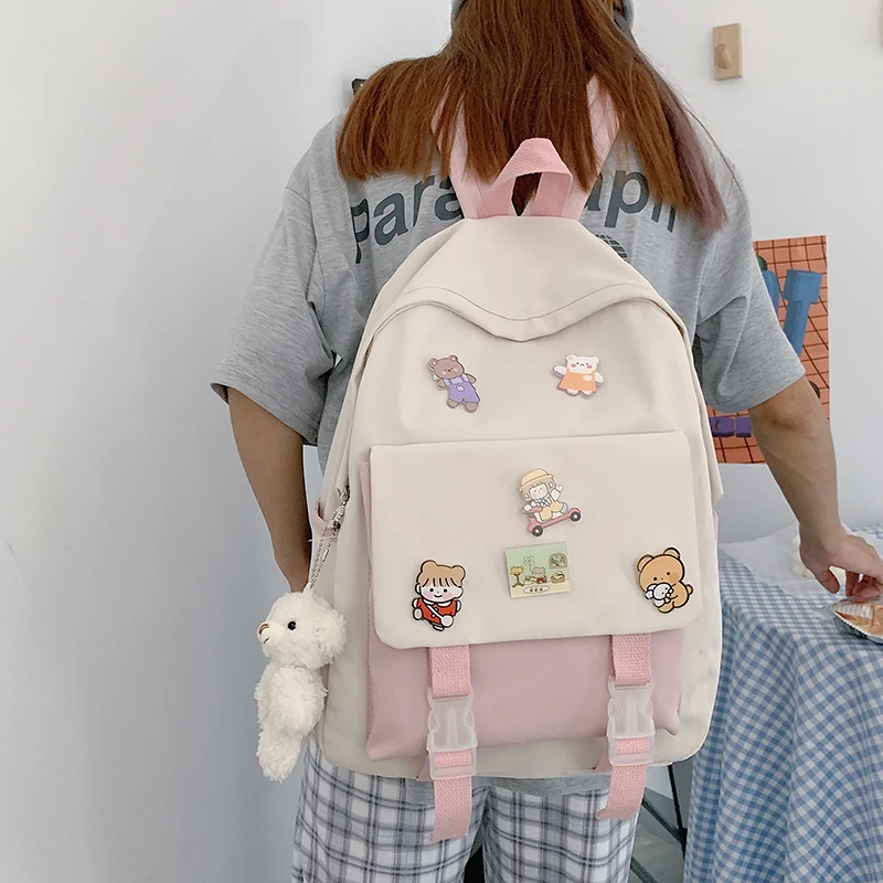 Campus Cute Women's Backpacks for Girls Mori Schoolbag Teens Female Harajuku Junior High School Student Backpack Women 2020 | Багаж и