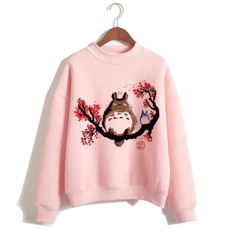 Totoro Унесенные спирали harajuku толстовки для женщин мультфильм одежда толстовка капюшон ulzzang Забавный с капюшоном Женский полиэстер негабаритных - Цвет: 774