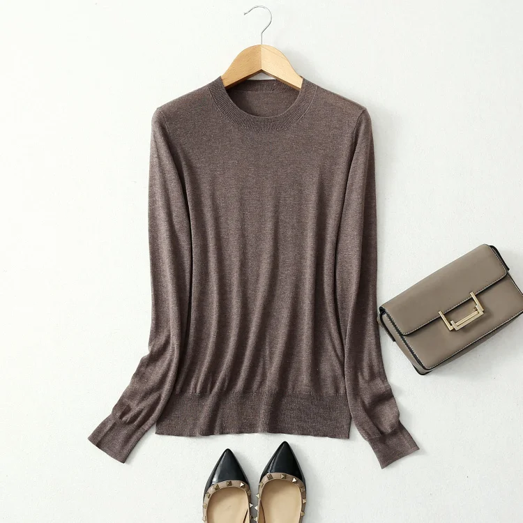 Women's 85% Silk 15% Cashmere Round Neck everyday
