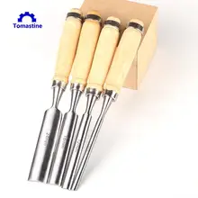4 шт./компл. искусства чип столярное долото Скульптура плотник вырезать Craft гравюра Концевая фреза для вырезания гнезд для Sculpte инструмент для обработки дерева вырезать из дерева полукруглое долото