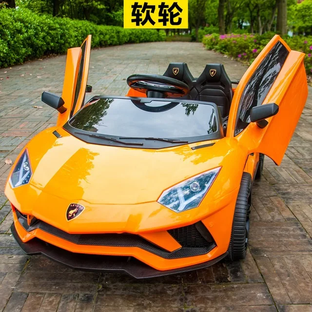 Model 2 Yellow Детский Электрический квадроцикл с двойным автомобилем с дистанционным управлением, детский автомобиль 1-3 игрушки 4-5 лет, может присесть два человека - Цвет: Model 2 Yellow