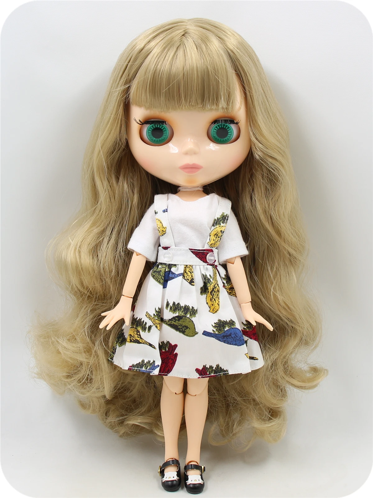 Neo Blythe Doll with Blonde Hair, Natural Skin, Shiny Pouty Face & Custom Jointed Body 1