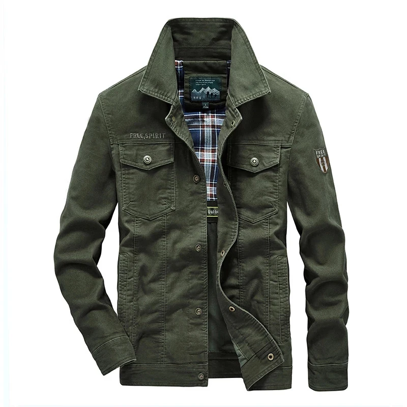 Mens Jackets Spring Autumn Quality Plus-Size Casual Cotton Coats Male Hombre 8XL 7XL