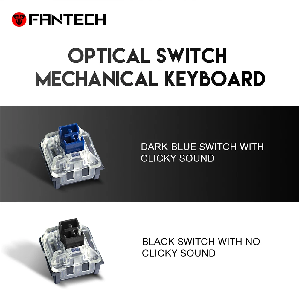 Fantech MK872 RGB оптическая ось механическая клавиатура все кнопки не имеют коллизии макро водонепроницаемый игровой Keybord для плеера
