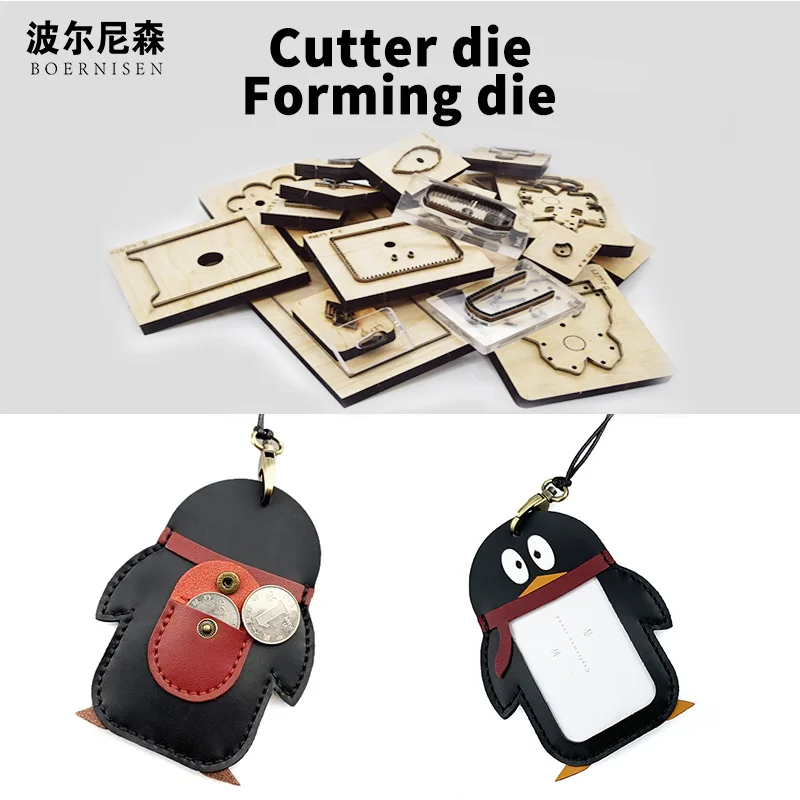 

smvauon wood die cutting accessories cartoon little penguin card bag making stencil diy wooden die new 2020 die