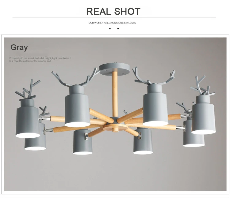 Скандинавская Современная Минималистичная Люстра для гостиной, спальни, кухни, ресторана, теплая люстра-рога