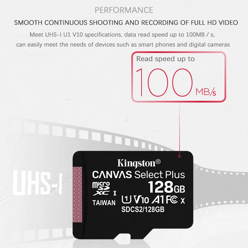 Kingston Carte MicroSD Action Camera UHS-I U3 pour GoPro & Drones