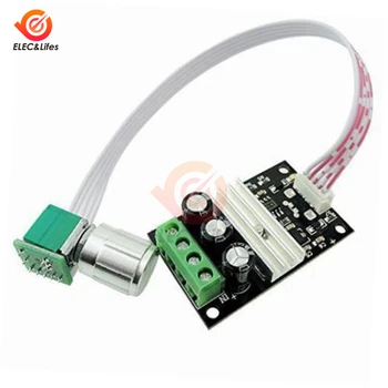 

3A 80W PWM Adjustable Reversible PWM DC Motor Speed Controller with Extension cord knob potentiometer switch DC 6V 12V 24V 28V