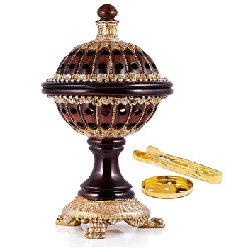 

Luxury Charcoal Incense Burner - Bakhoor Burner Mubkhara – Frankincense Resin Insence Burner - Ideal for Yoga, Spa & Aromatherap