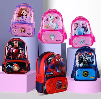 

Disney Kids Spiderman Schoolbags Frozen Boy Girls Children School Bags Sofia Princess Student Backpack