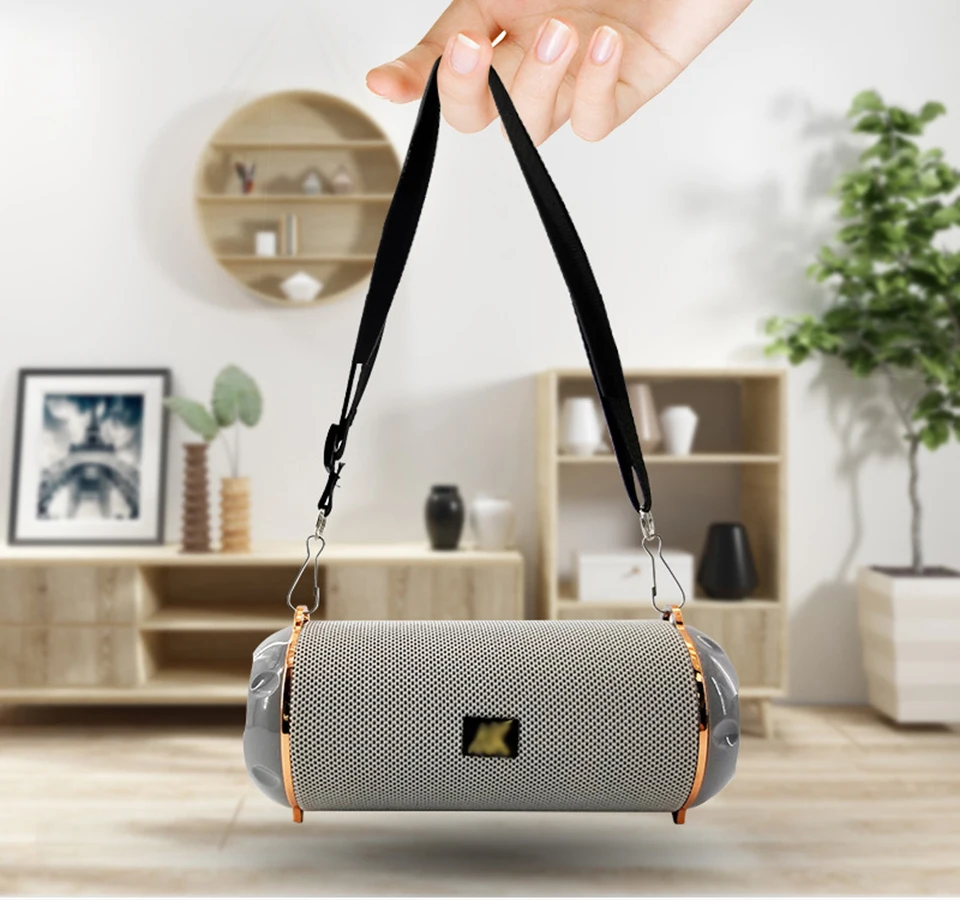 Колонка UOIAE Bluetooth 5 0 музыкальный центр фонарик TF USB микрофон FM радио стереозвук