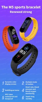 

For XiaoMi 5 Bluetooth Smart Bracelet Call / Music Band Men's Sport 4 Heart Rate Pedometer Blood Pressure Monitor Bracelet M4