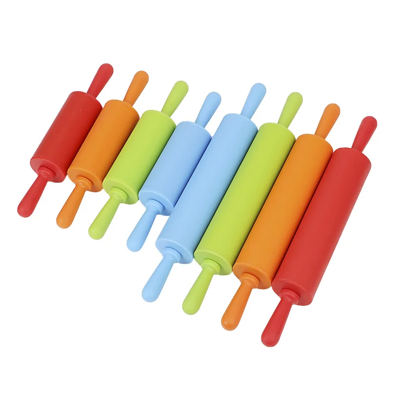 

Silicone Rolling Pin Dough Roller with Wooden Handle Kitchen Baking Tool for Fondant Cake Pasta Cookie Dough Bakery Pastry Tools