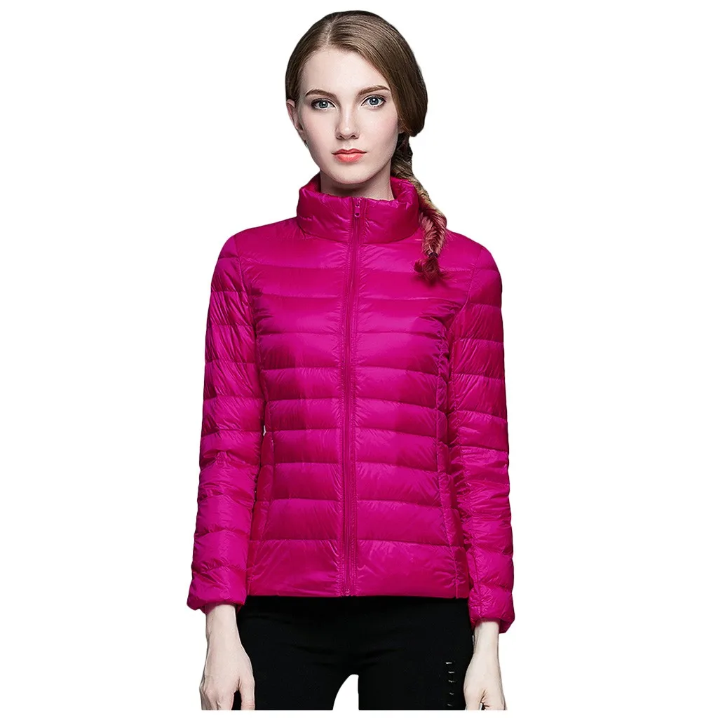 Hot Pink KANCOOLD Для женщин куртка короткая верхняя одежда на пуху, Женская зимняя обувь пальто с хлопковой подкладкой теплая куртка Верхняя одежда Для женщин зимнее пуховое пальто - Цвет: Hot Pink