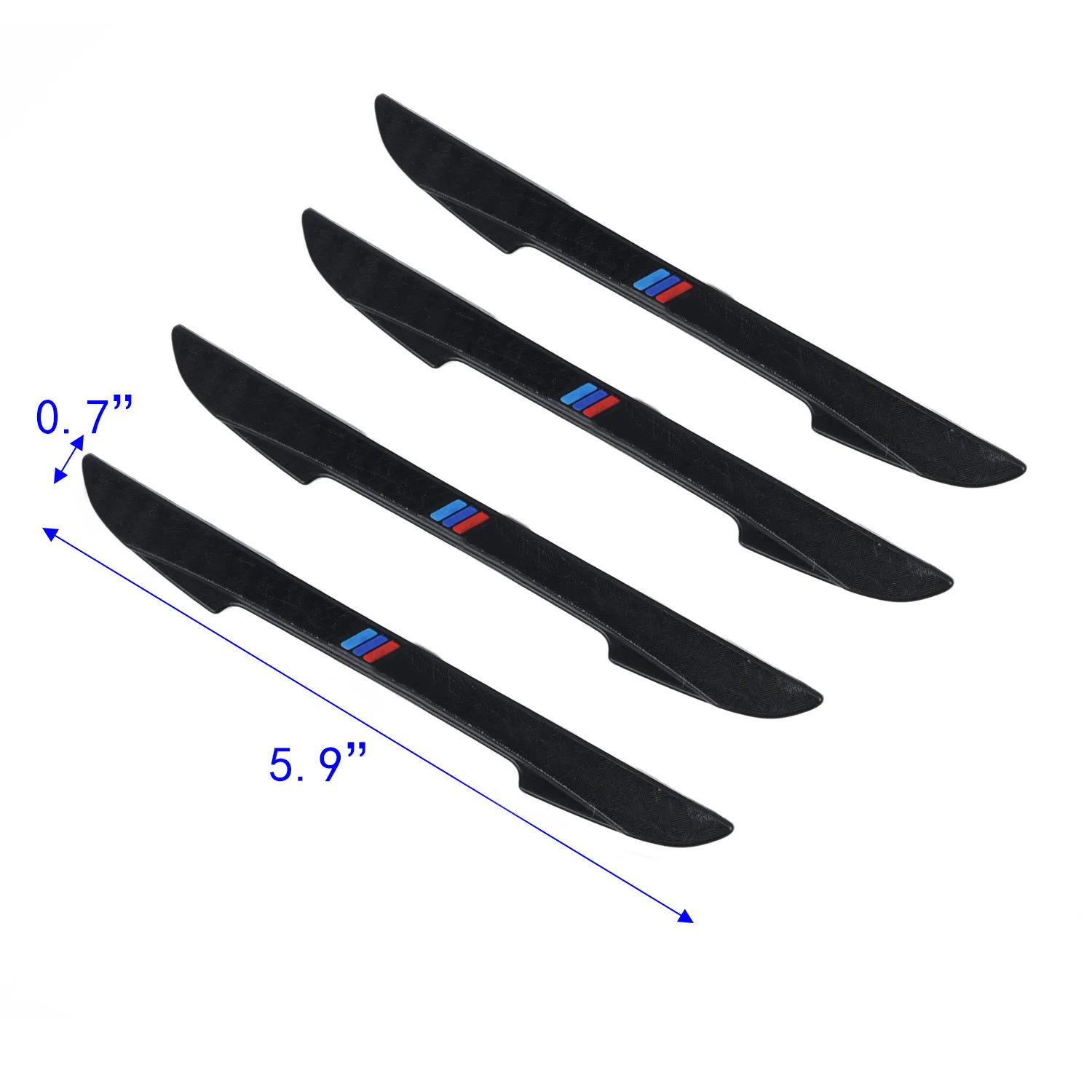 4 шт. защитные насадки для углов двери автомобиля декоративная отделка анти-втирающий полосный бампер для BMW Спортивная дверь царапины наклейка для бампера против потертости декоративная наклейка