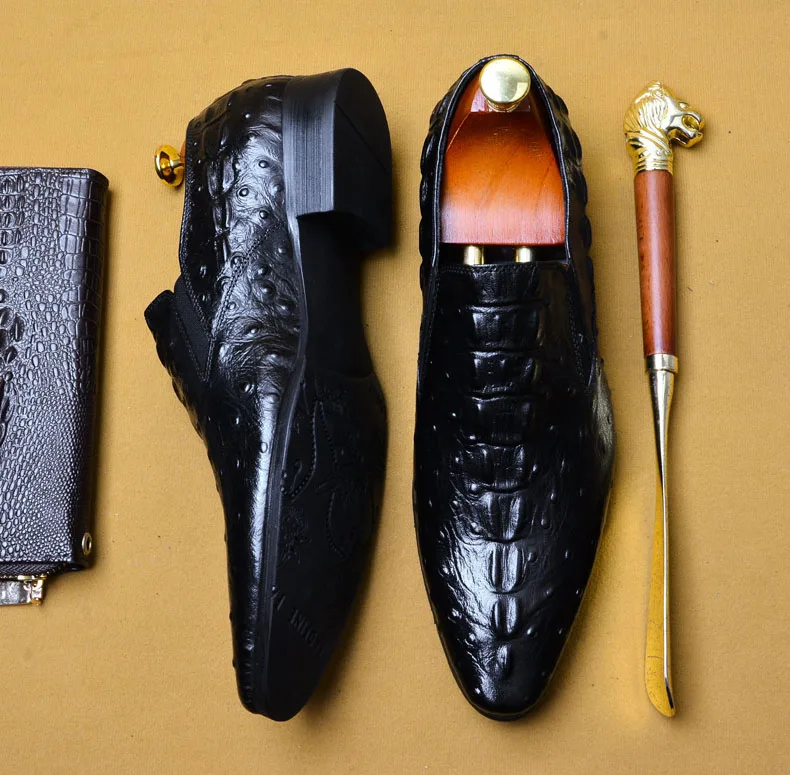 QYFCIOUFU; коллекция года; ручная работа; итальянская модная обувь из крокодиловой кожи; свадебные туфли-оксфорды для мужчин; Мужские модельные туфли дерби из натуральной кожи