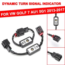 2 шт. светодиодный индикатор задний светильник для VW Golf 7 черный Динамический указатель поворота дополнительный модуль кабель жгут проводов левый и правый задний светильник