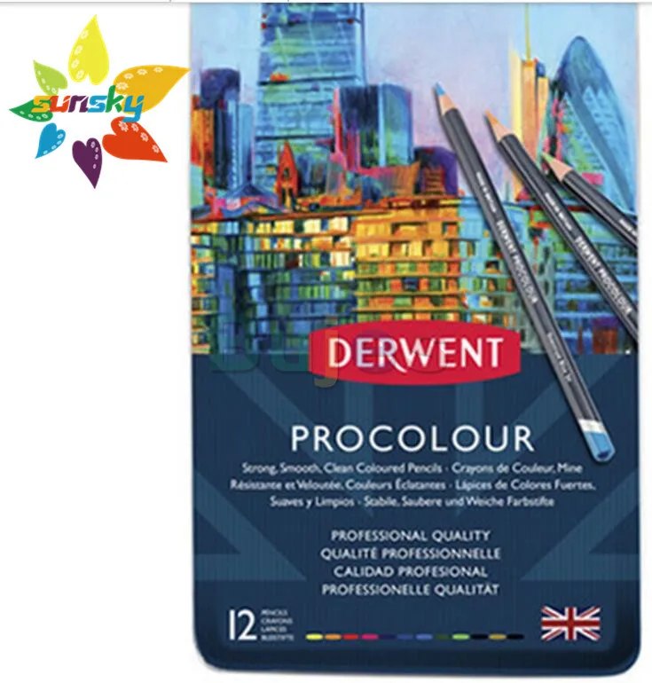 Новый 12/24 великобритании оригинальный карандашей Procolour маслянистый цвет